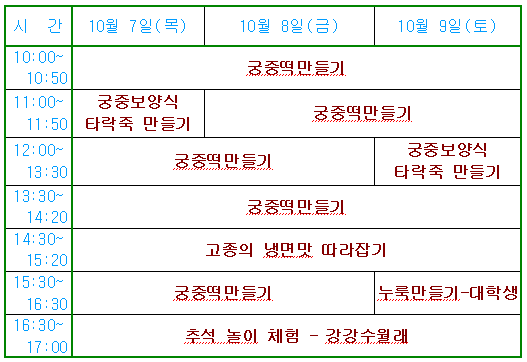 체험행사 